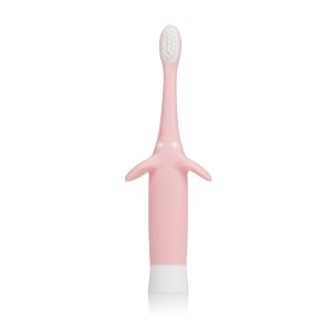 Cepillo de dientes para bebés y niños Dr Brown's con diseño de elefante color rosado