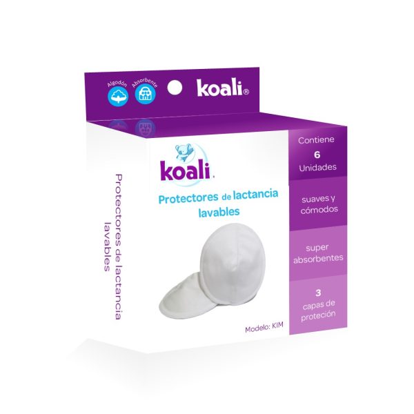 Protectores de lactancia lavables Koali 6 unidades