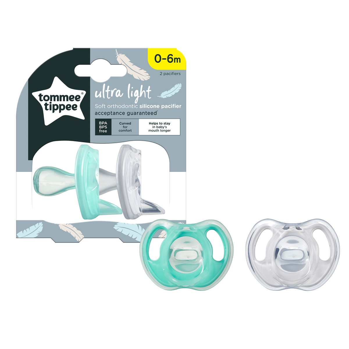 Chupete Tommee Tippee Ultra Light Silicona (0 - 6 M.) 2 unids. rosa/azul  /blanco · Tommee Tippee · El Corte Inglés
